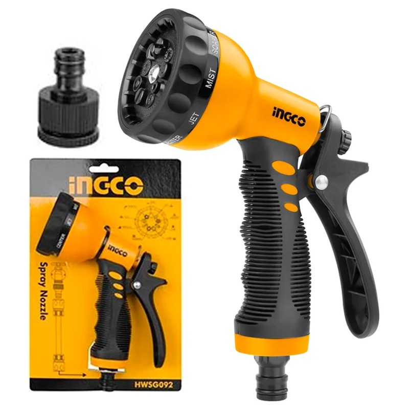 Ingco HWSG092 Plastic Trigger Garden Nozzle 9 Way