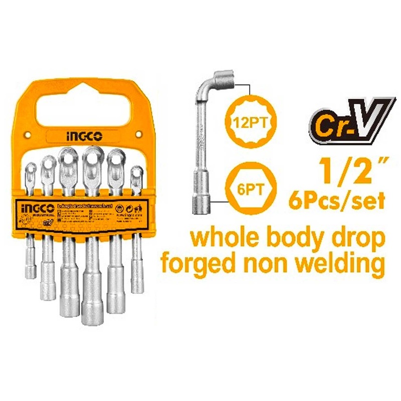 Ingco LASWT0601 6pcs L-Angle Socket Wrench Set