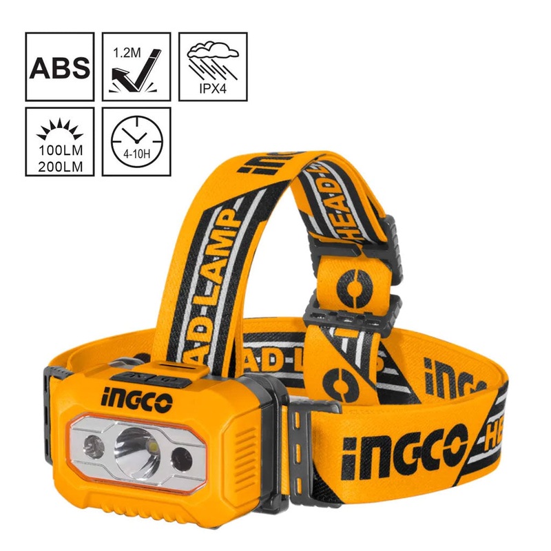 Ingco HHL013AAA8 Head Lamp / Light 200 lumens (AAA)