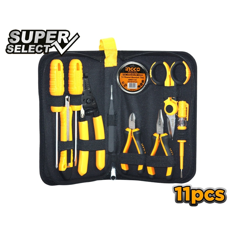 Ingco HKETS0111 11pcs Electricians Tool Kit Set (SS)