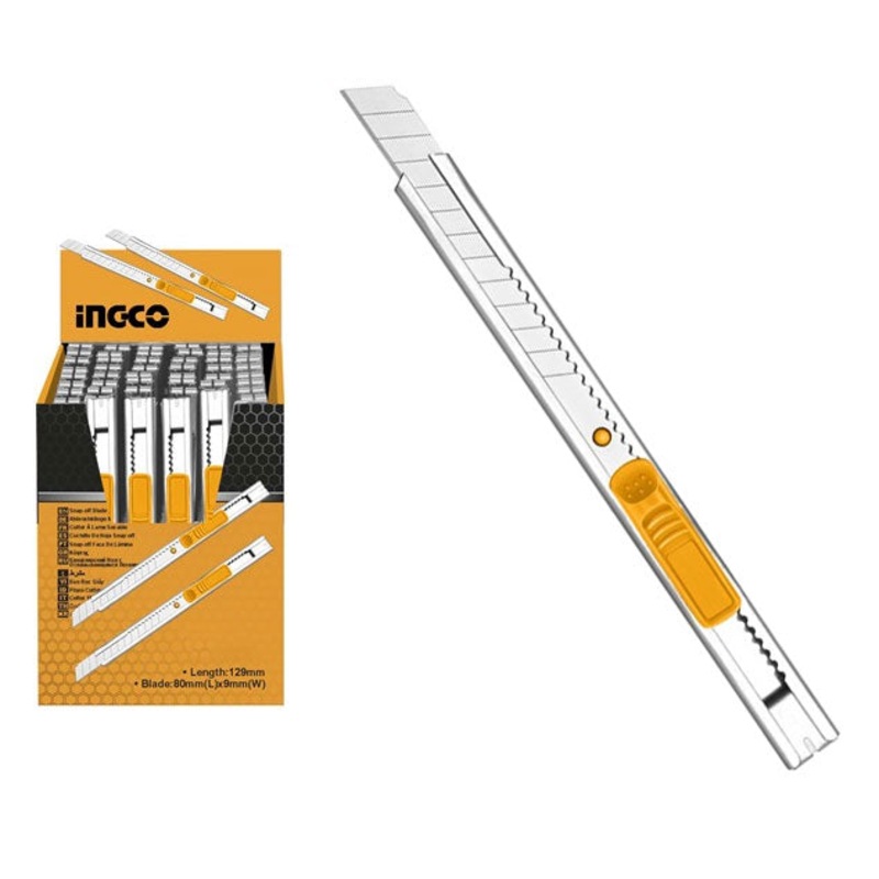 Ingco HKNS1806 Snap Off Blade Cutter Knife (Stainless Steel Body)