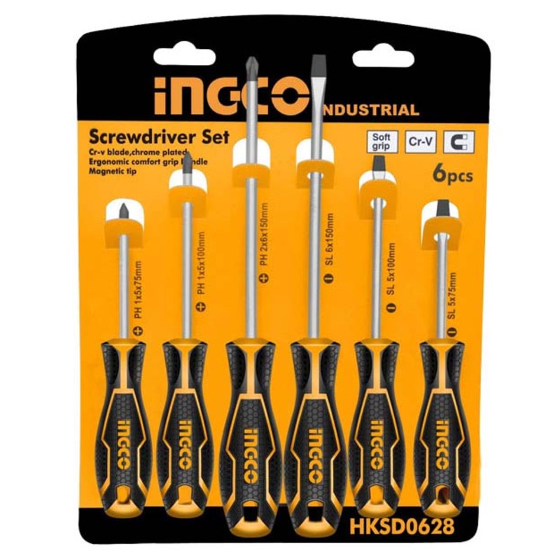 Ingco HKSD0628 6pcs Screwdriver Set