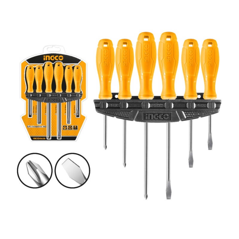 Ingco HKSD0658 6pcs Screwdriver Set
