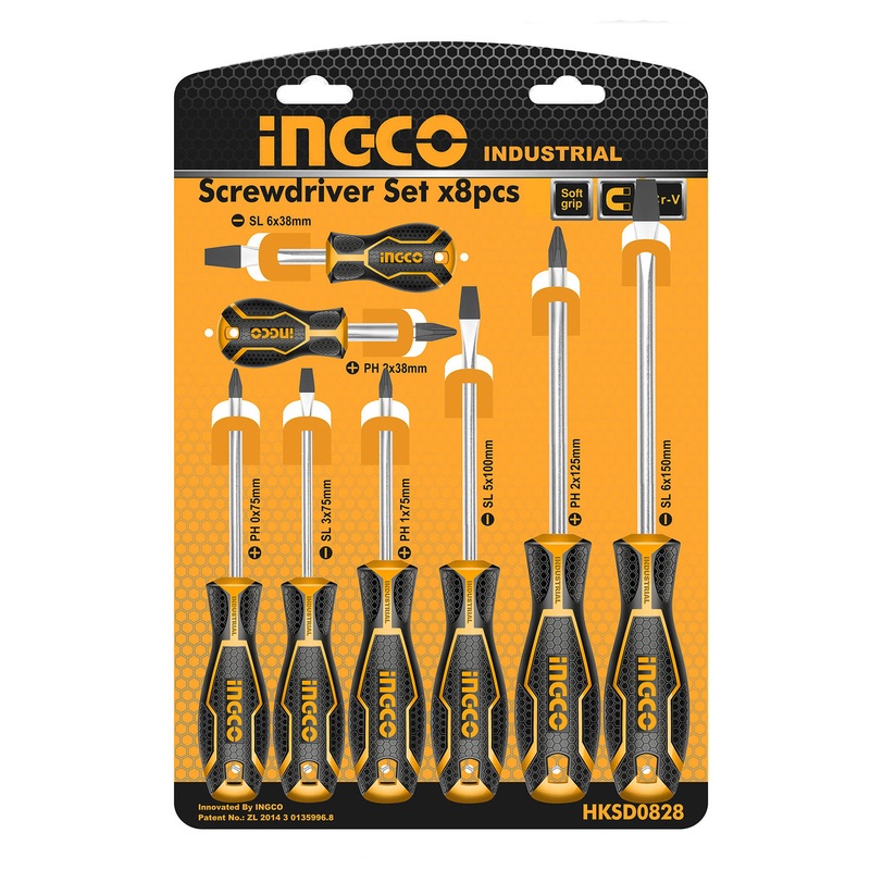 Ingco HKSD0828 8pcs Screwdriver Set