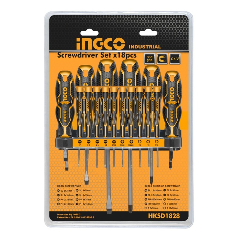 Ingco HKSD1828 18pcs Screwdriver & Precision Screwdriver Set