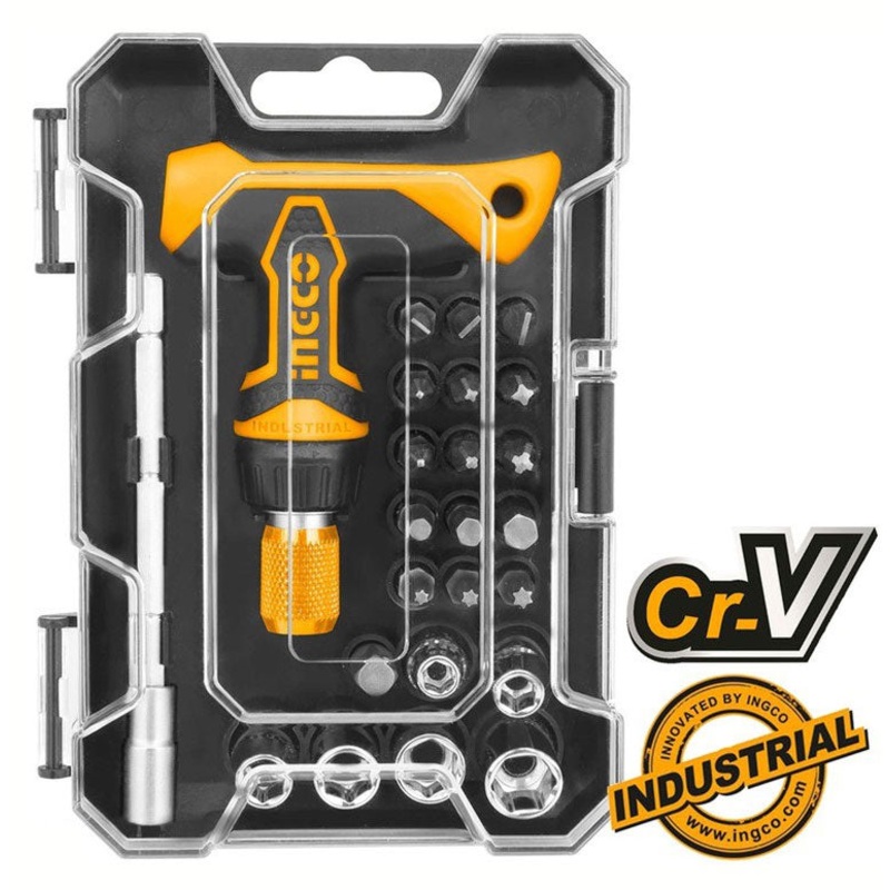 Ingco HKSDB0188 24pcs T-Handle Wrench Screwdriver Set