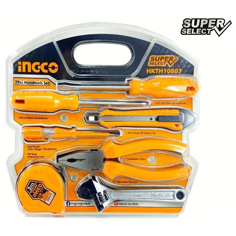 Ingco HKTH10807 7pcs Hand Tools Set (SS)