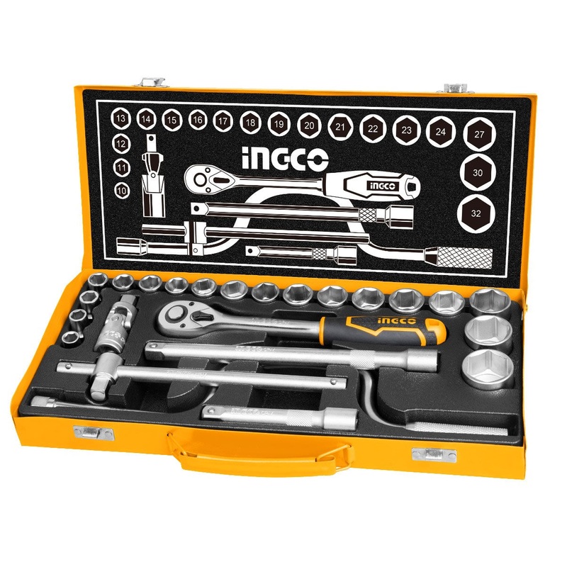 Ingco HKTS0243 24pcs Socket Wrench Set 1/2" Drive