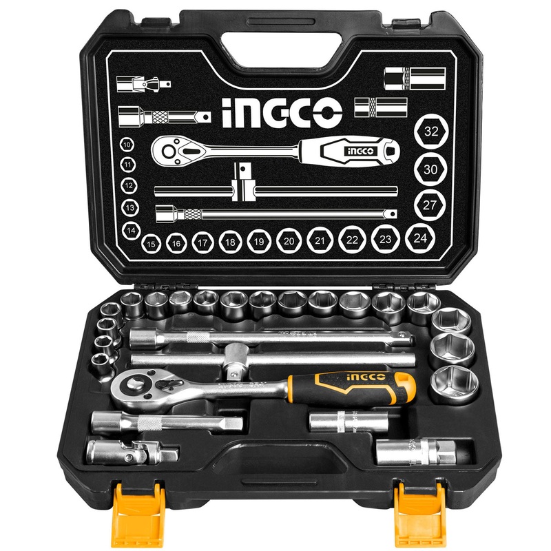 Ingco HKTS12251 25pcs Socket Wrench Set 1/2" Drive