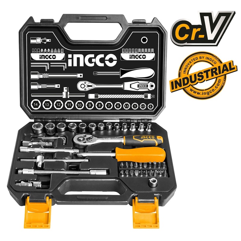Ingco HKTS14451 45pcs Socket Wrench Set 1/4" Drive