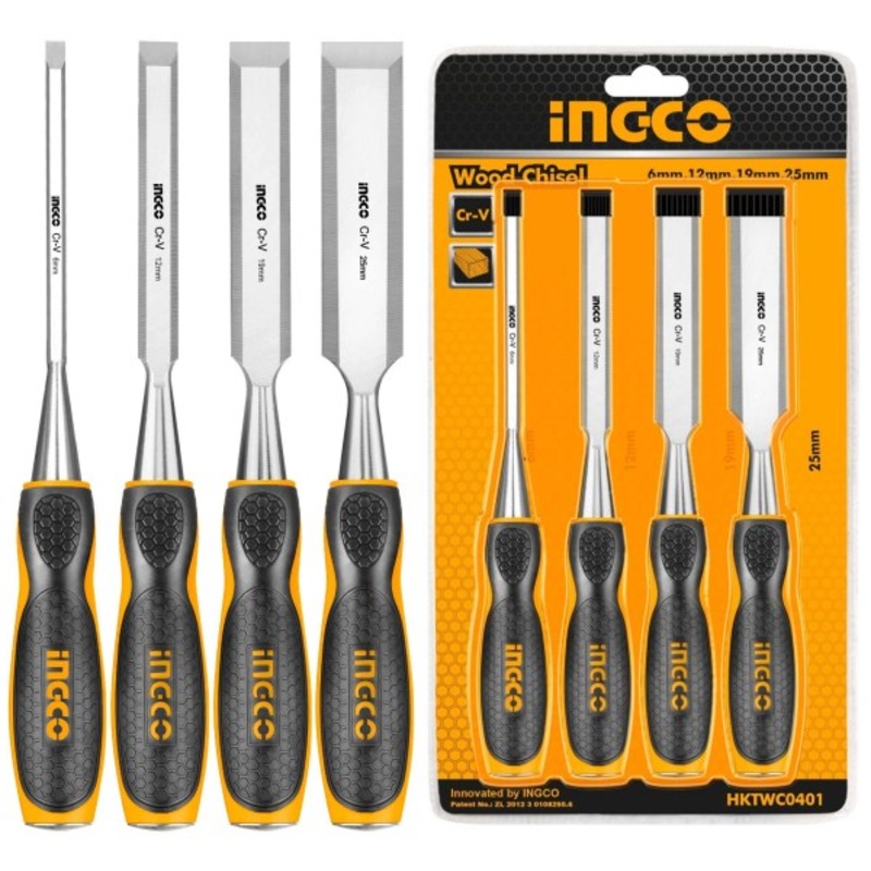 Ingco HKTWC0401 4pcs Wood Chisel Set