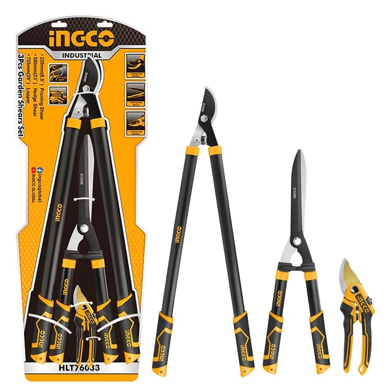 Ingco HLT76033 3pcs Garden Shears Set