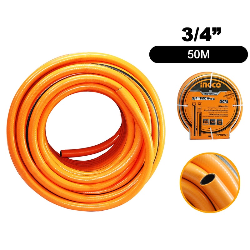 Ingco HPH5001 PVC Garden Hose 3/4" x 50m