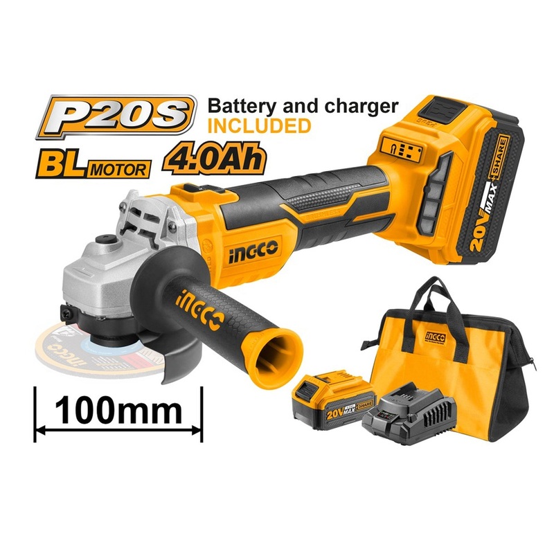 Ingco CAGLI10022 20V Cordless Li-Ion Grinder 20V BL