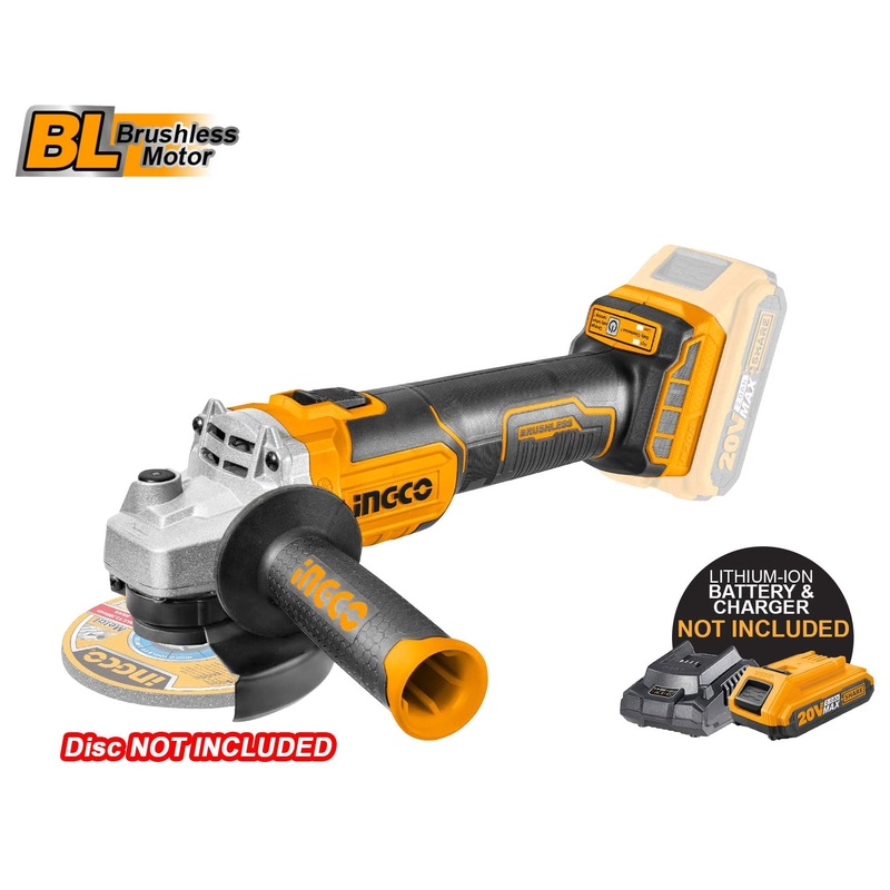 Ingco CAGLI201008 20V Cordless Li-Ion Angle Grinder