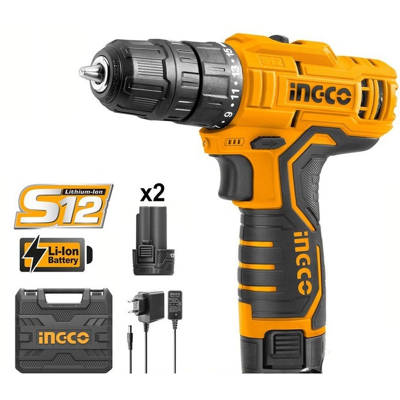 Ingco CDLI12325 12V Cordless Li-Ion Cordless Drill SS