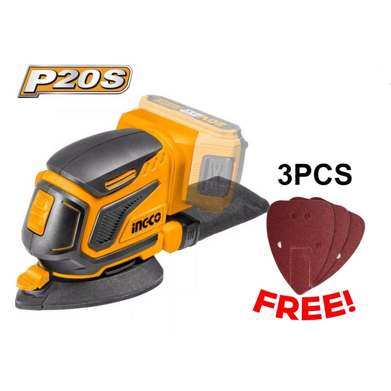 Ingco CDSLI2051 20V Cordless Li-Ion Palm Sander 20V