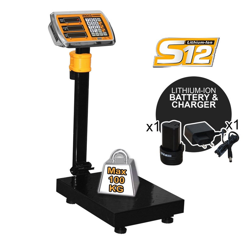 Ingco CES1245 12V Cordless Weighing Scale 12V