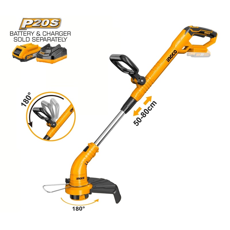 Ingco CGTLI20018 20V Cordless Li-Ion Grass Trimmer 20V