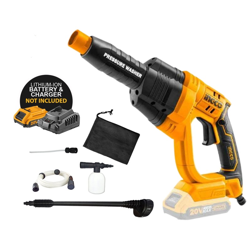Ingco CPWLI2008 20V Cordless Li-Ion Pressure Washer