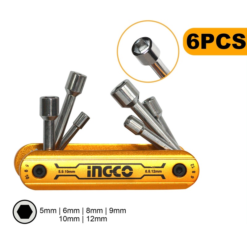 Ingco HFND0601 6pcs Folding Nut Driver Set
