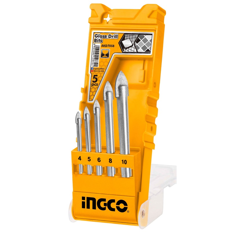 Ingco AKD7058 5pcs Glass Drill Bits
