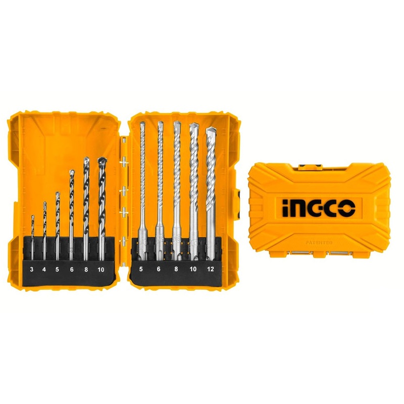Ingco AKDL31101 11pcs Concrete and SDS-plus Drill Bits Set
