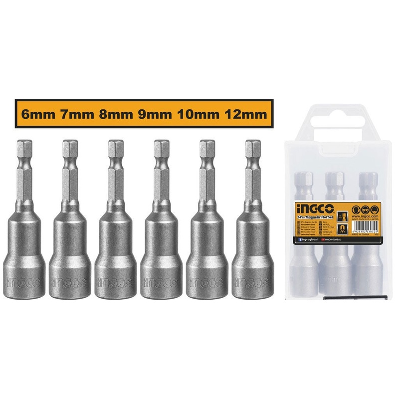 Ingco AMN65061 6PCS Magnetic Nut Set 6pcs/set