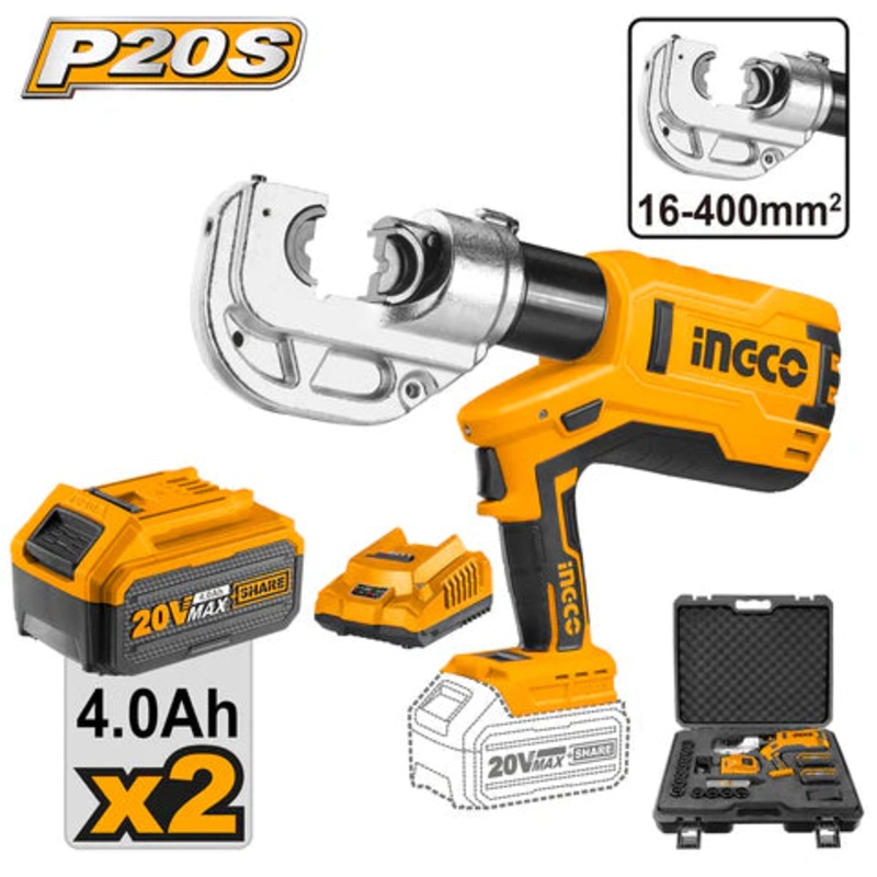 Ingco CTLI2002 20V Cordless Li-Ion Hydraulic Crimping Tool 20v