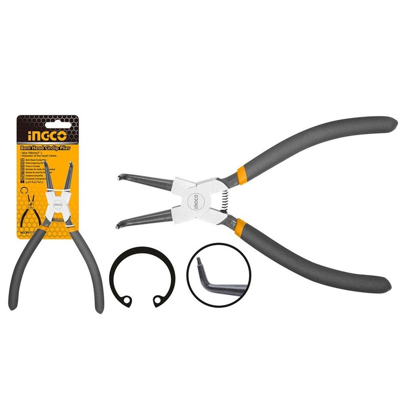 Ingco HCCP011752 Circlip Pliers 7" (Bent Head External)