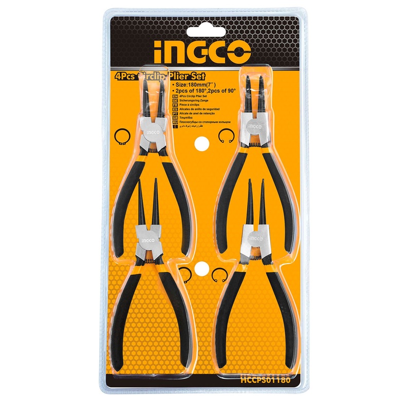 Ingco HCCPS01180 4pcs Circlip Pliers Set