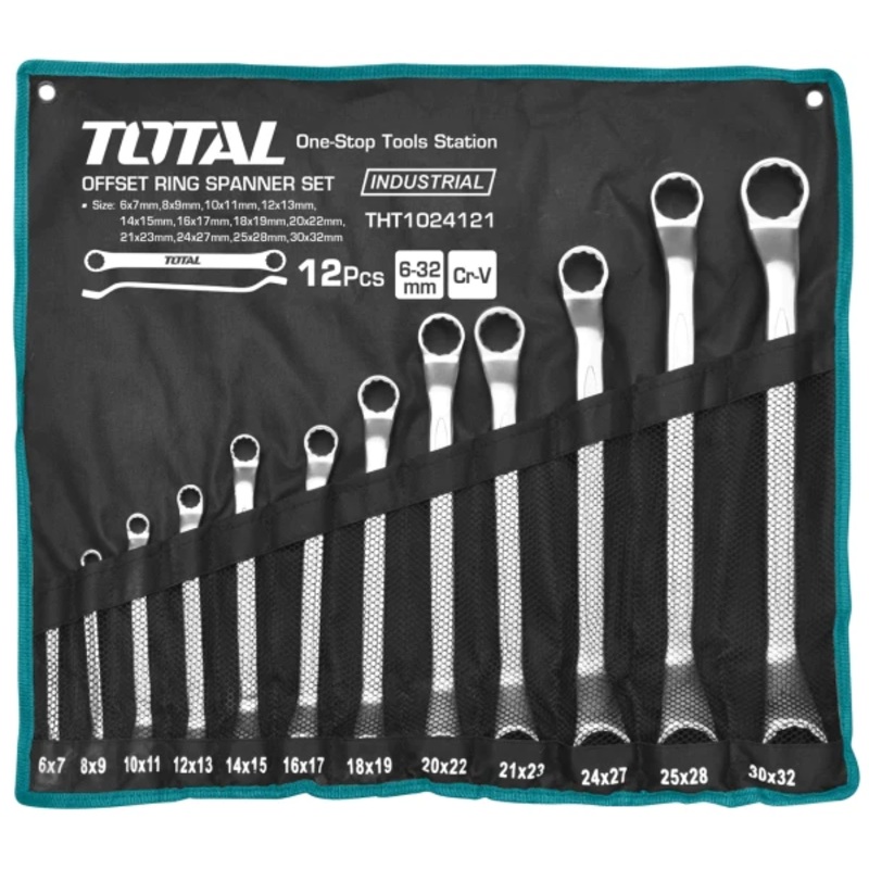 Total THT1024121 Offset Box Wrench Set 6-32mm