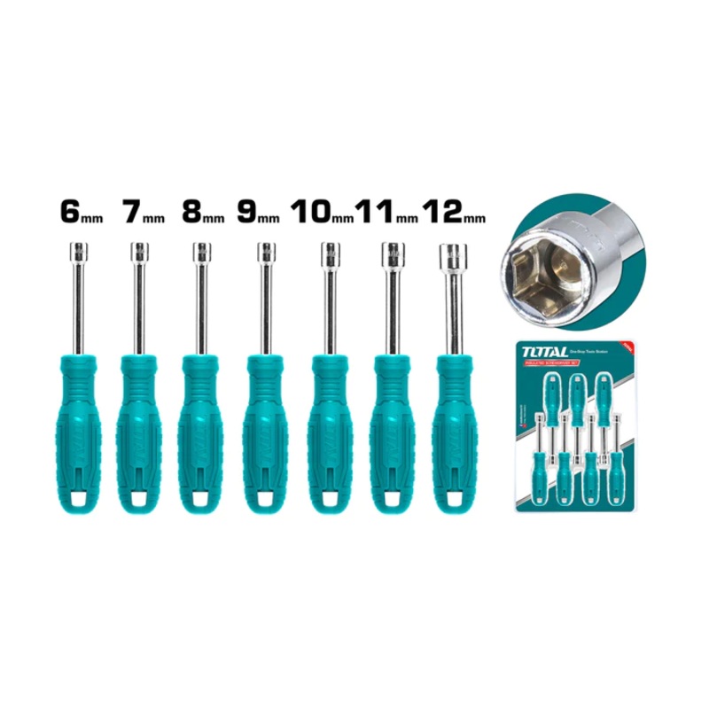 Total TNSS0701 7pcs Nut Driver / Screwdriver Set