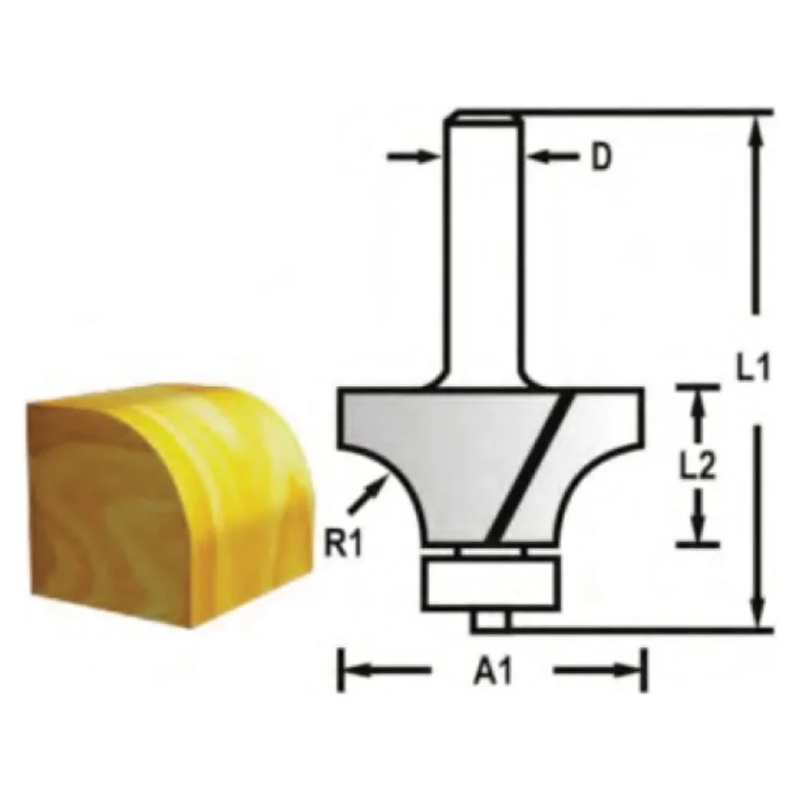 Makita 733240-2A HSS Corner Rounding Router Bit