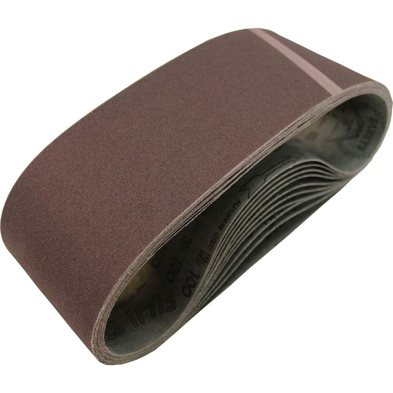 Makita 742324-5 4-Inch x 24-Inch Abrasive Sanding Belt, 120 Grit (10/Pk)