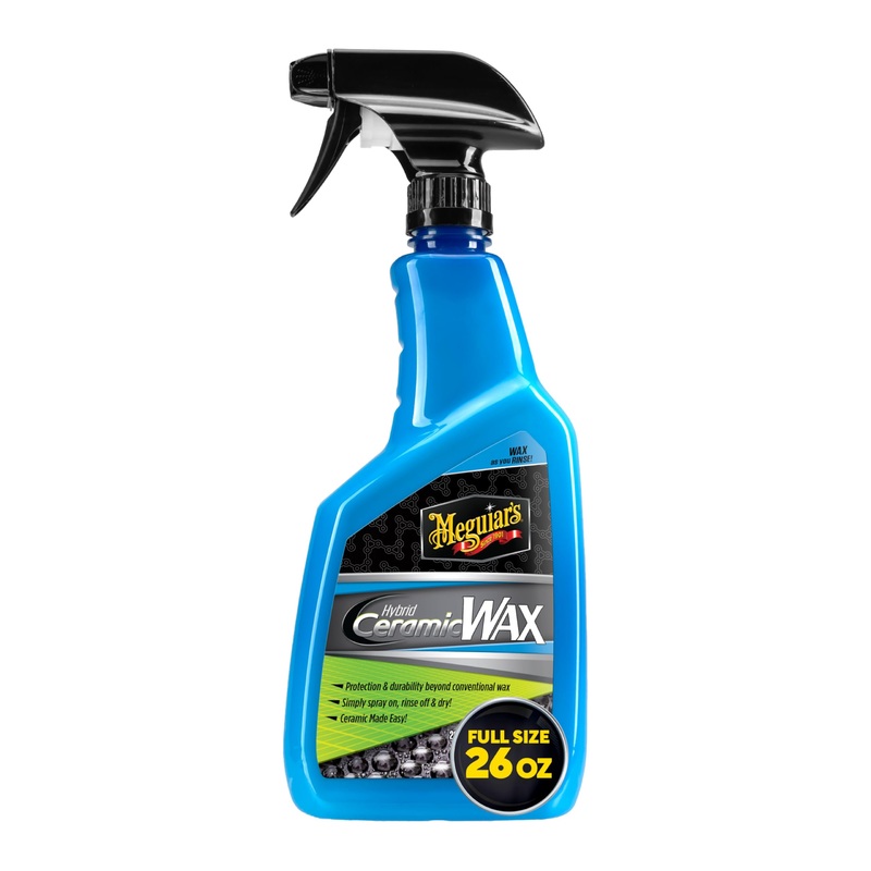 Meguiar's Hybrid Ceramic Wax, Easy-to-Use Spray Wax for Car Detailing with the Superior Protective Power of Advanced SiO2 Hybrid Barrier Technology, 26 Oz Spray Bottle