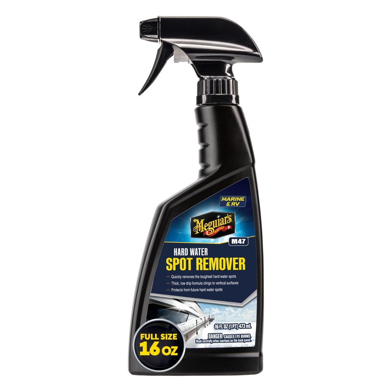 Meguiar's Marine/RV Hard Water Spot Remover M4716 - Hard Water Spot Remover For Boats and for RVs That's Easy to Use Spray - For RV and Boat Detailing - Remove Water Spots and Add Protection, 16 Oz
