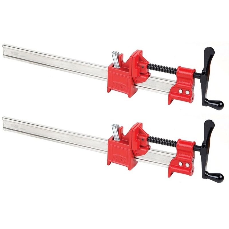 One (1) Pair BESSEY 30" Heavy-Duty IBeam Bar Clamps for Woodworking