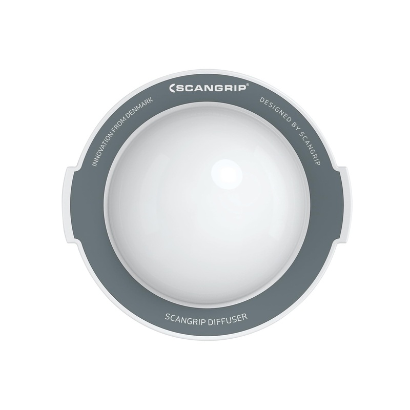 SCANGRIP DIFFUSER, Smooth and Lightweight Cover for Diffusing and Softening Your SCANGRIP LED Work Lights, Built-in Magnets makes it Easy to Mount Direct on Lens, Reduces Blinding and Shadows