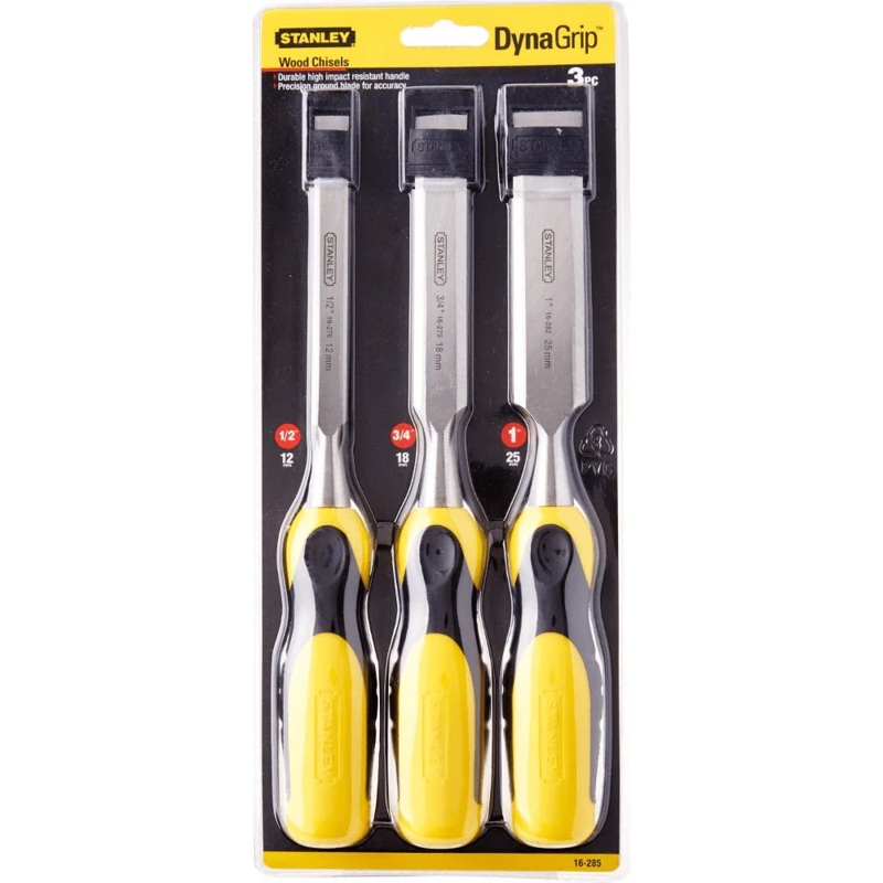 Stanley Wood Chisel Set PVC Handle (3pcs)