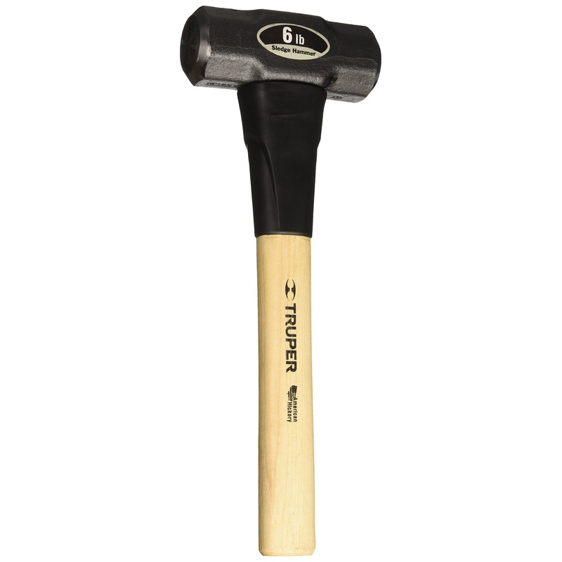 Truper 33186 6-Pound Sledge Hammer, Hickory Handle, 16-Inch