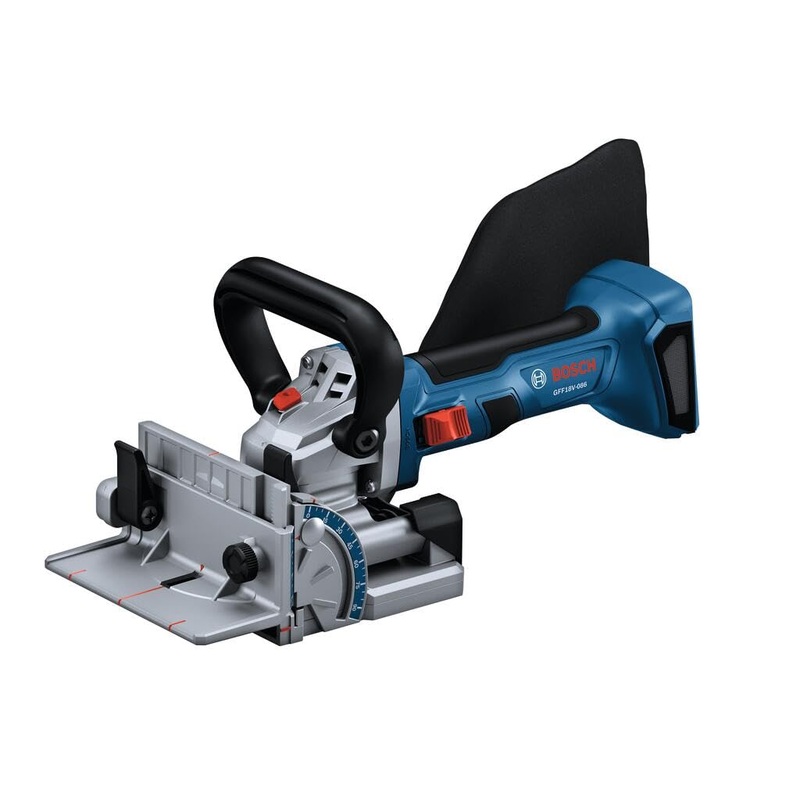 BOSCH GFF18V-086N 18V Brushless Biscuit Joiner - Cordless Woodworking Tool for Accurate Joints, Adjustable Cutting Depth, Dust Extraction Port, Ergonomic Design for Cabinetry & Furniture Making