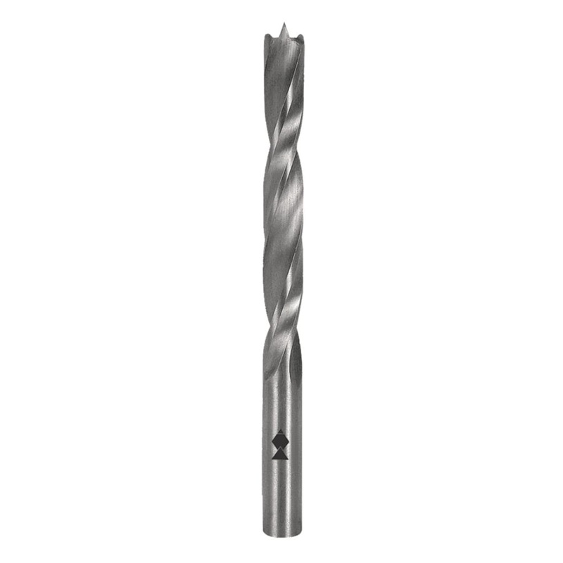 Fisch Brad Point Drill Bit, 15/32'' High Speed Steel Double Flute Wood Drill Bit - 4-1/3" Length, FSF-283935