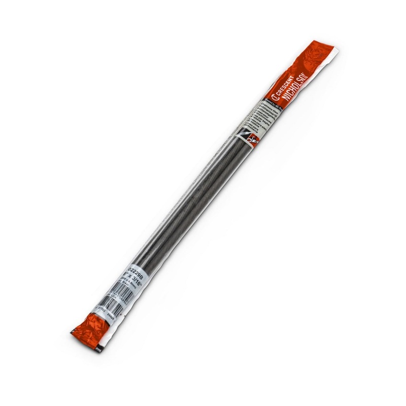 Nicholson 02229B 8" x 3/16" Round Chainsaw File, Knurl Cut, 3 Files per Sealed