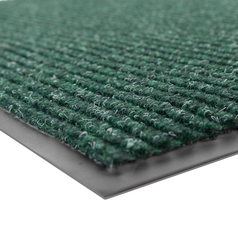 Notrax 109 Brush Step Carpeted Indoor/Outdoor Entrance Mat for Home or Office, 2' X 3', Absorbent Slip Resistant Heavy Duty Entry Mat, Hunter Green, 109S0023GN