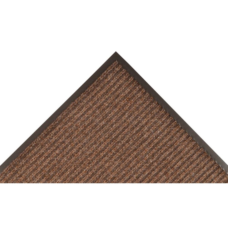 NoTrax 117 Heritage Rib Carpeted Entrance Mat for Lobbies and Indoor Entranceways, 3' x 6', Absorbent Indoor Commercial Rug for Home or Office, Brown, 117S0036BR