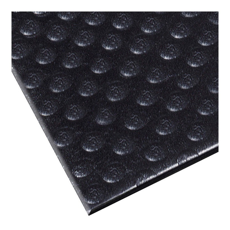 Notrax 417 Bubble Sof-Tred with Dyna-Shield 2' x 60' x 1/2" Anti Fatigue Mat, Slip Resistant Bubble Textured Surface, Ideal for Industrial and Commercial Workplaces, Black, 417R0024BL