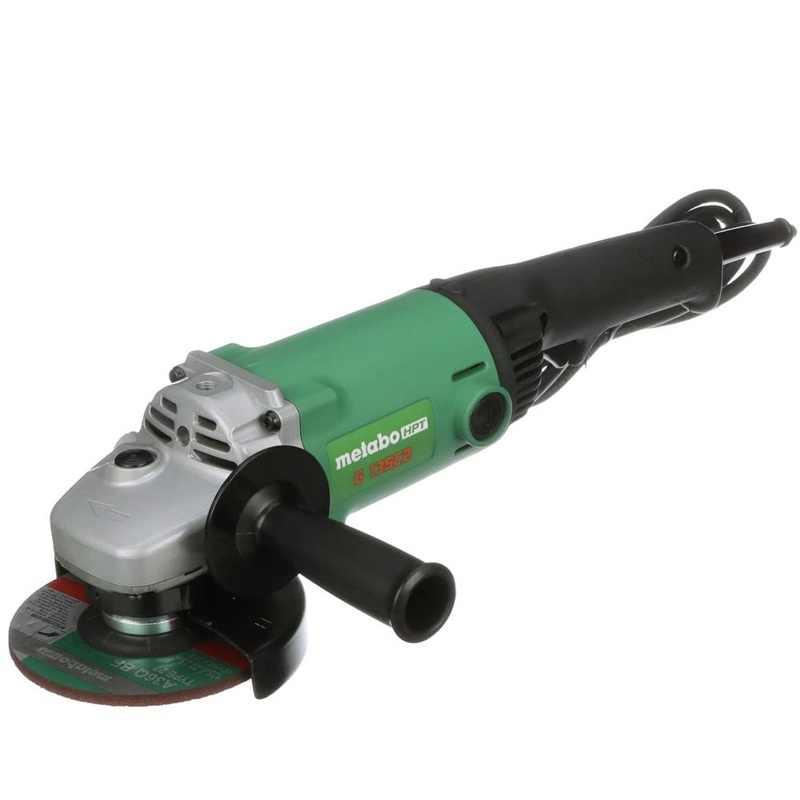 [ USED ]Metabo HPT Angle Grinder, 5-Inch, 11-Amp Dust-Resistant Motor, Trigger Lock-On, 10,000 RPM, Compact & Lightweight Design, 1-Year Warranty (G13SC2)