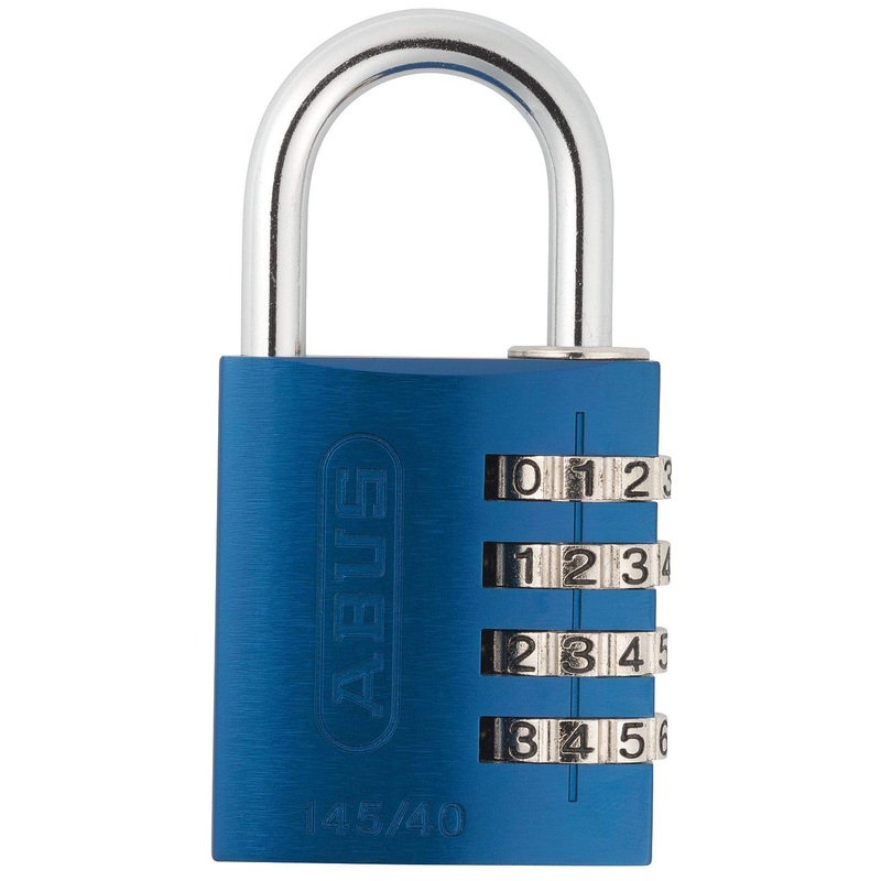 ABUS 145/40 C 40mm Body 4-Dial Resettable Combination Padlock, Blue