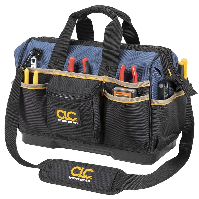 Custom Leathercraft CLC Work Gear PB1563 16" Molded Base BigMouth Tote Tool Bag